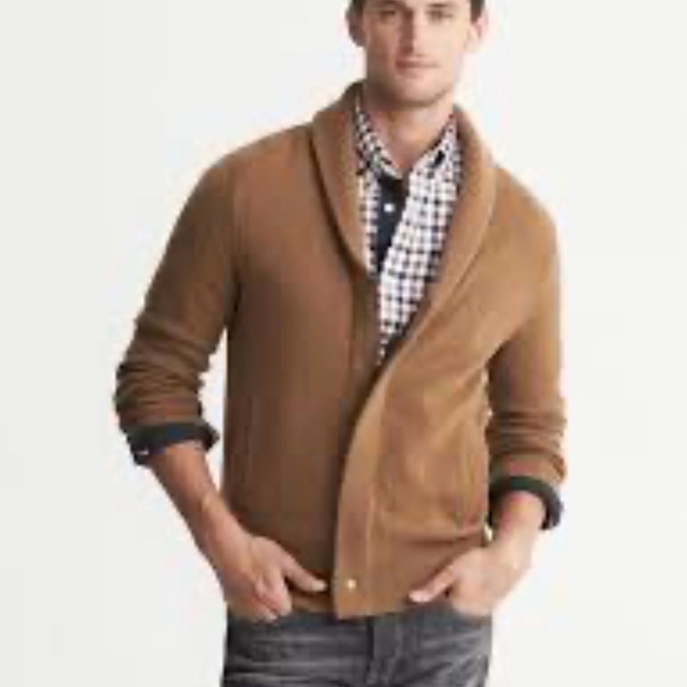Banana Republic Camel Knit Sweater Cardigan Size Small